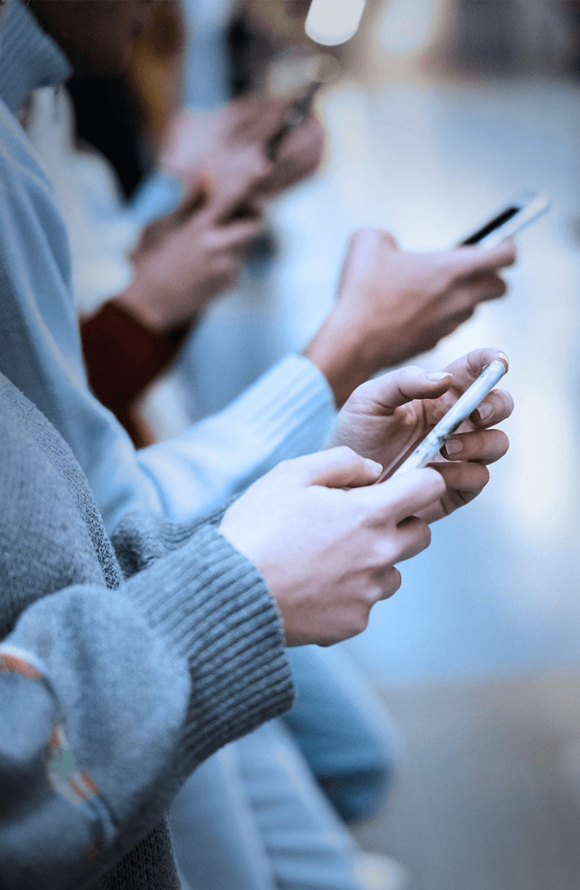 Image showing people holding phones