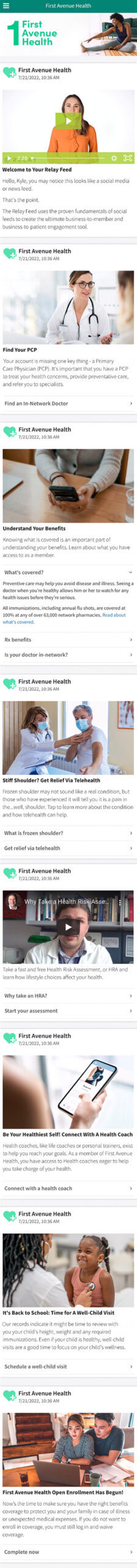 Sample healthcare member feed