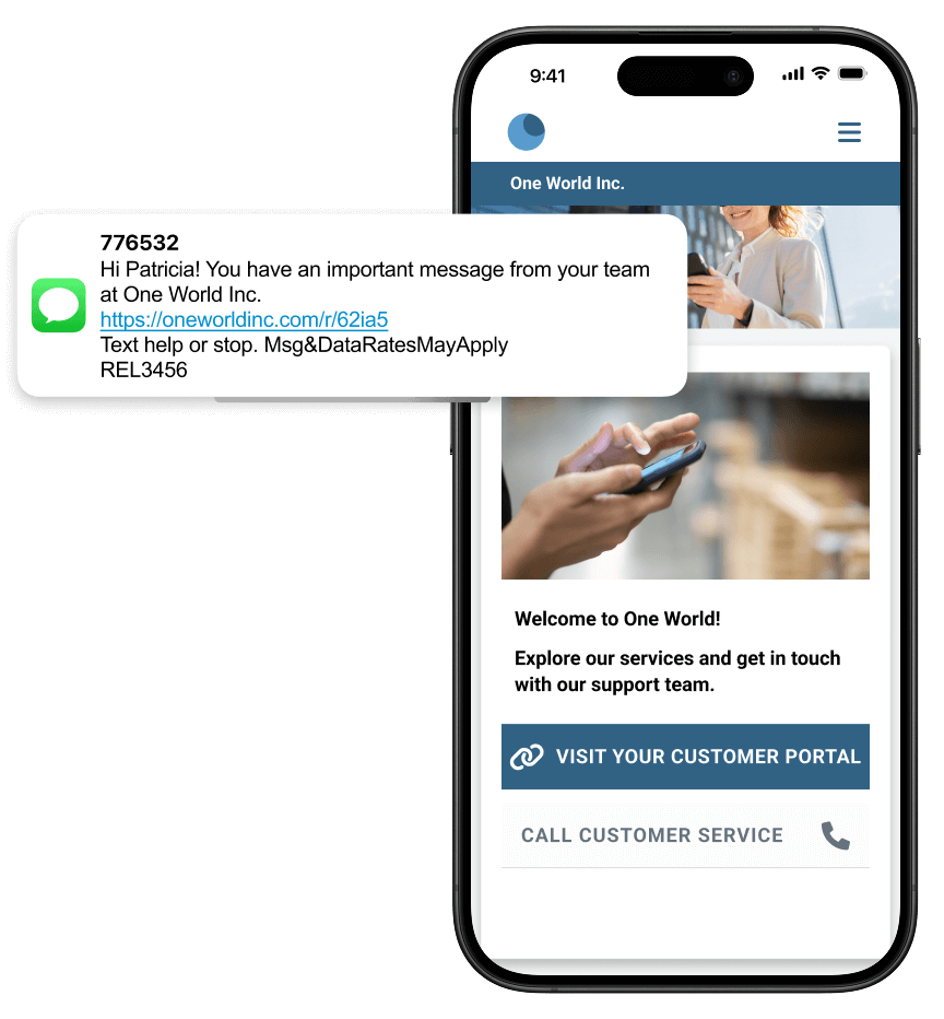 notification and phone with content pro generated card