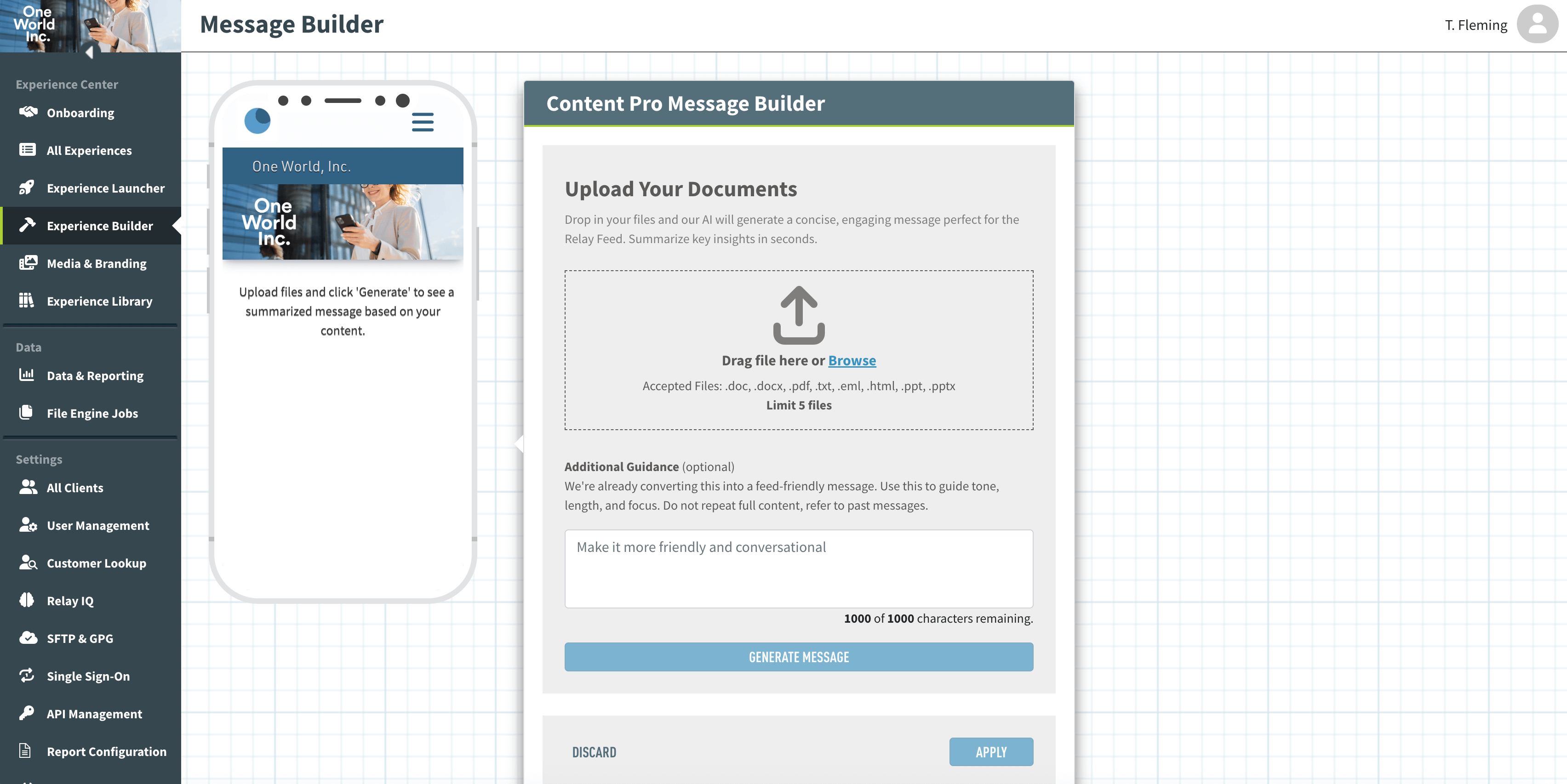 Content Pro drag and drop view
