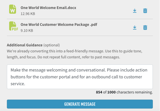 Prompt Content Pro to generate the experience you want